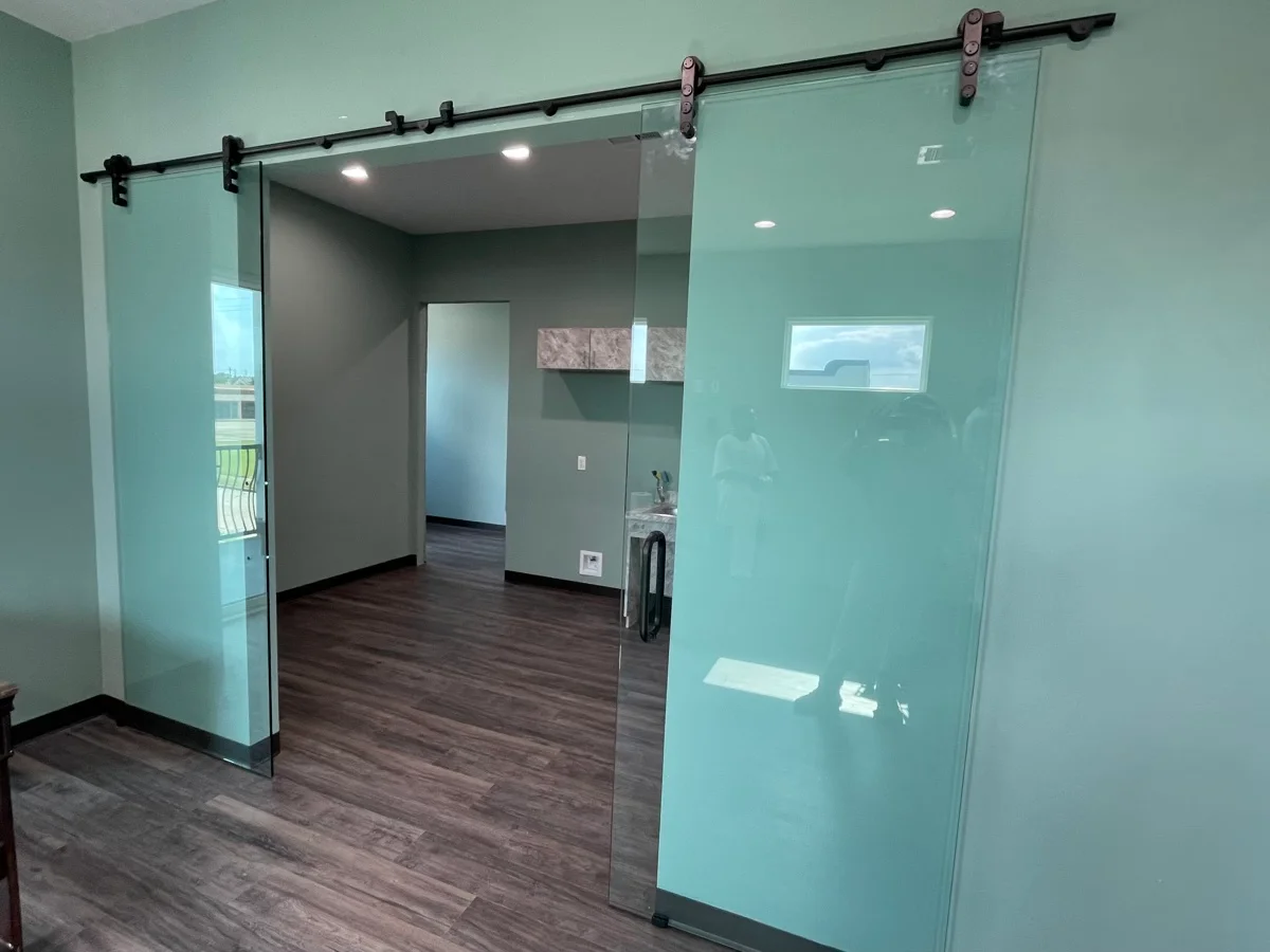 Office glass panels