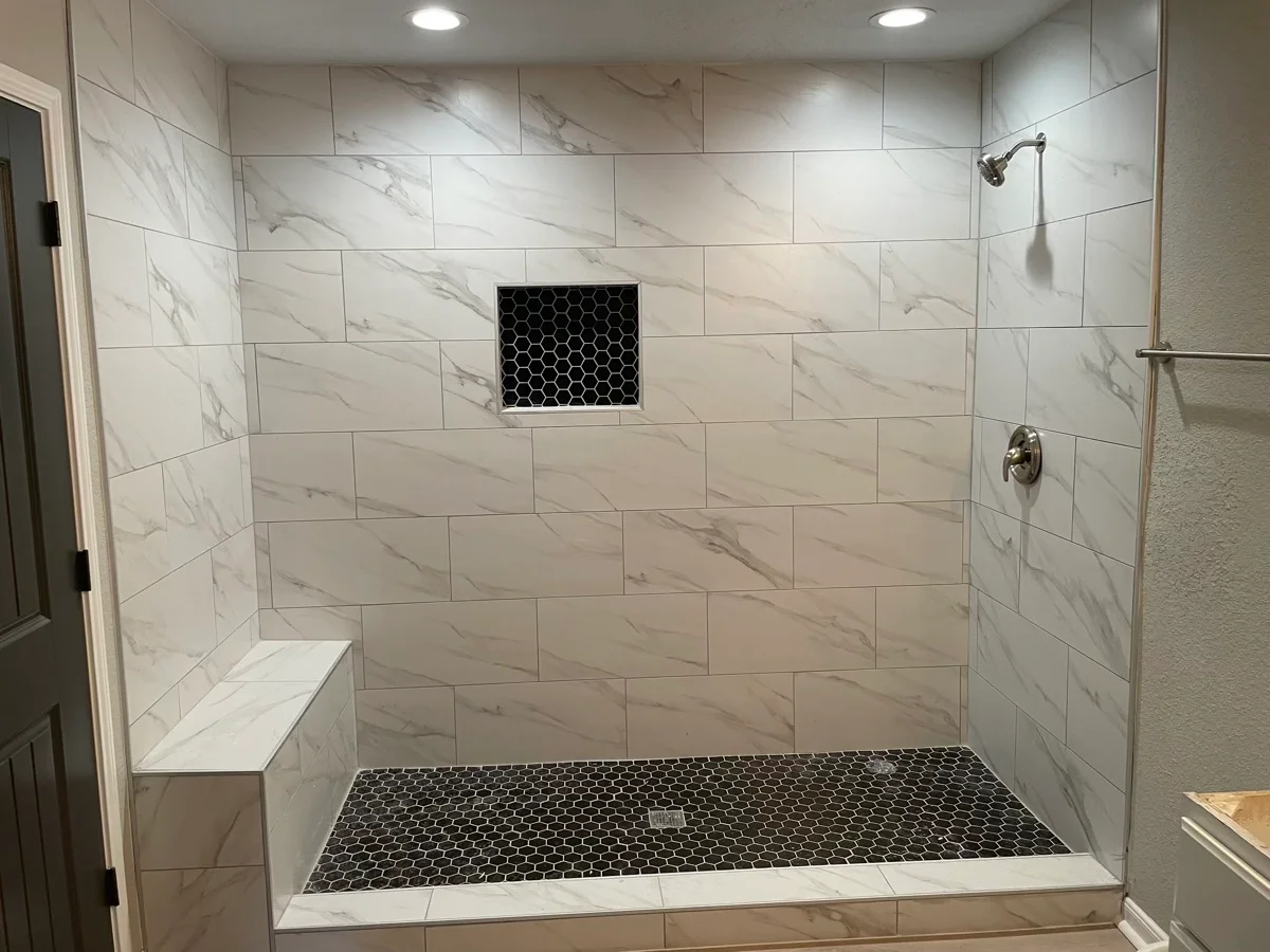 Frameless shower door installation